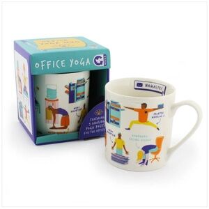 Office Yoga Mug by - White